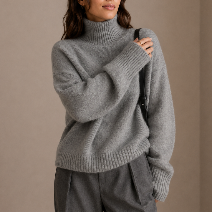 Tessa | Oversized Ribbed Turtleneck Jumper