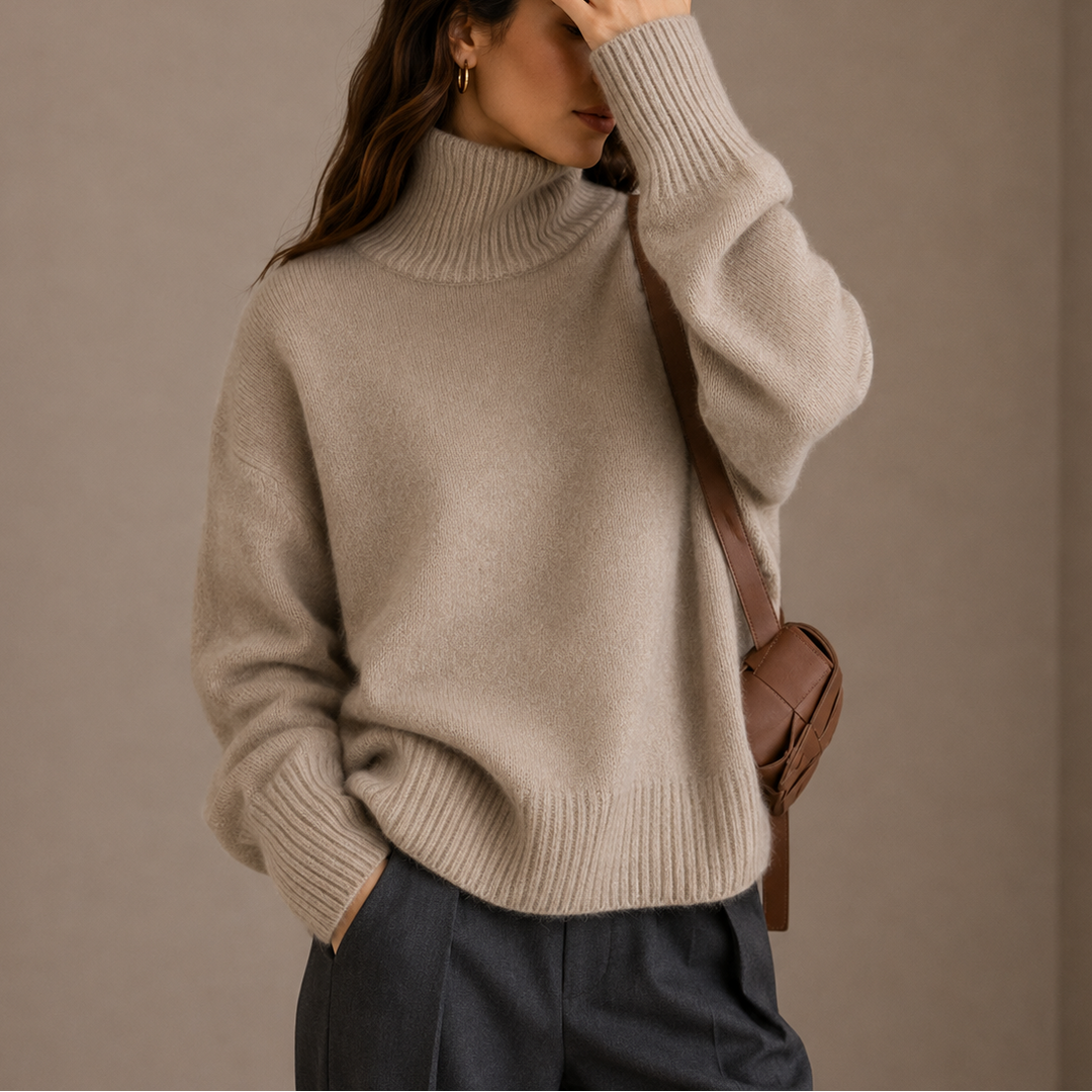 Tessa | Oversized Ribbed Turtleneck Jumper