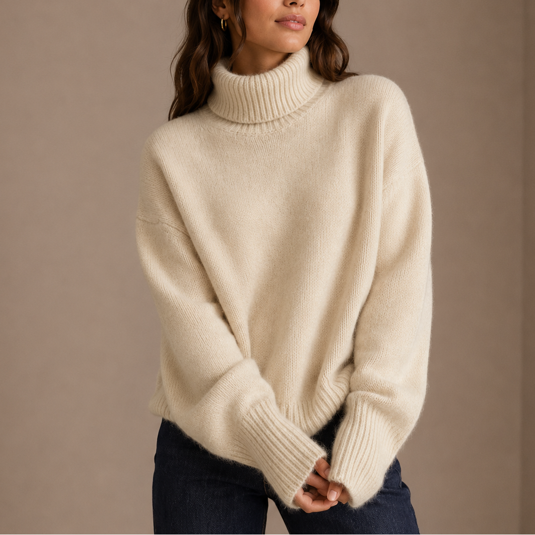 Tessa | Oversized Ribbed Turtleneck Jumper