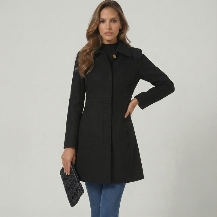 Tilly | Single-Breasted A-Line Collared Coat