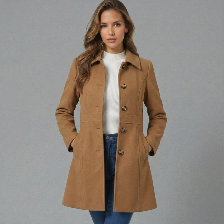 Tilly | Single-Breasted A-Line Collared Coat