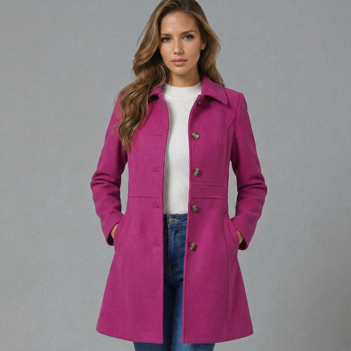 Tilly | Single-Breasted A-Line Collared Coat