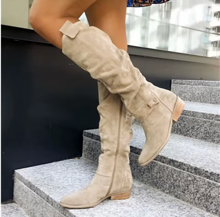 Tori | Slouched Knee-High Block Heel Boots