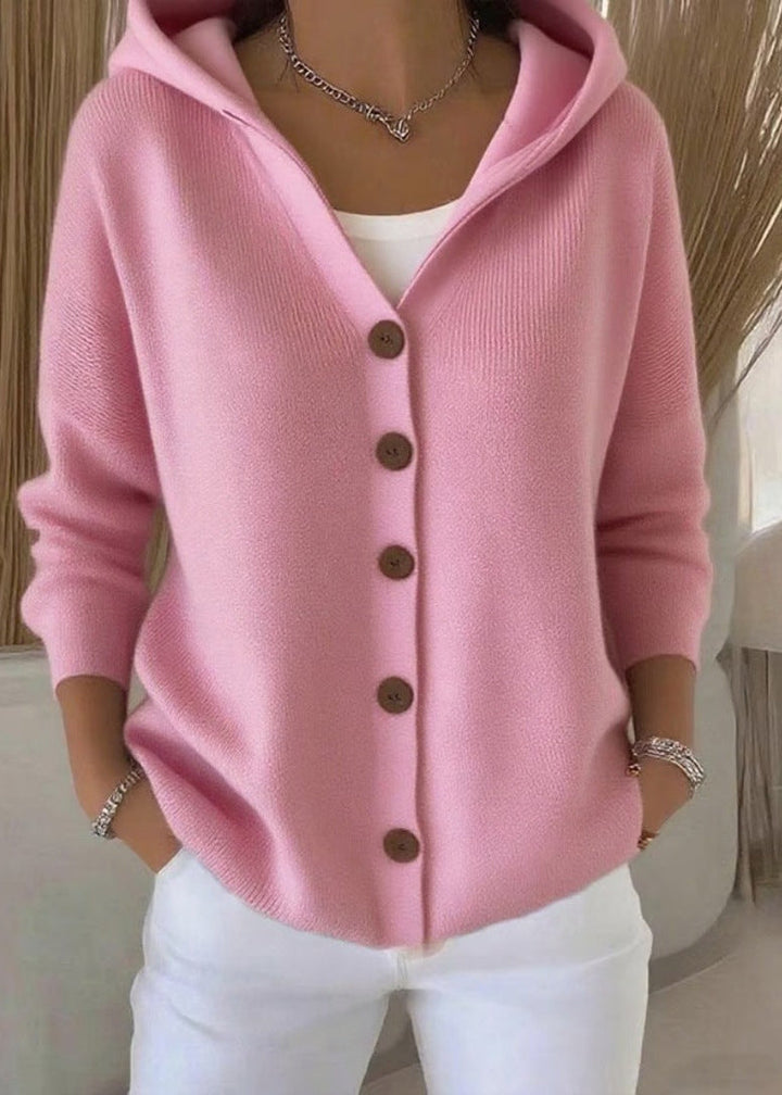 Tracey | Hooded Button-Front Knit Cardigan